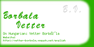 borbala vetter business card